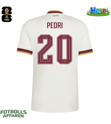 Spanien Pedri Gonzalez #20 Bortatröja VM 2026 Kortärmad
